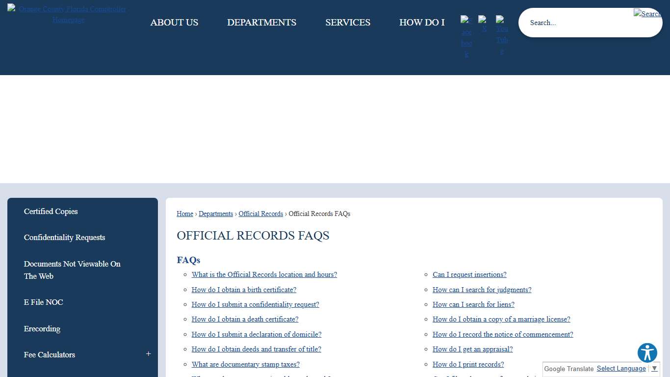 Official Records FAQs Orange County Comptroller, FL