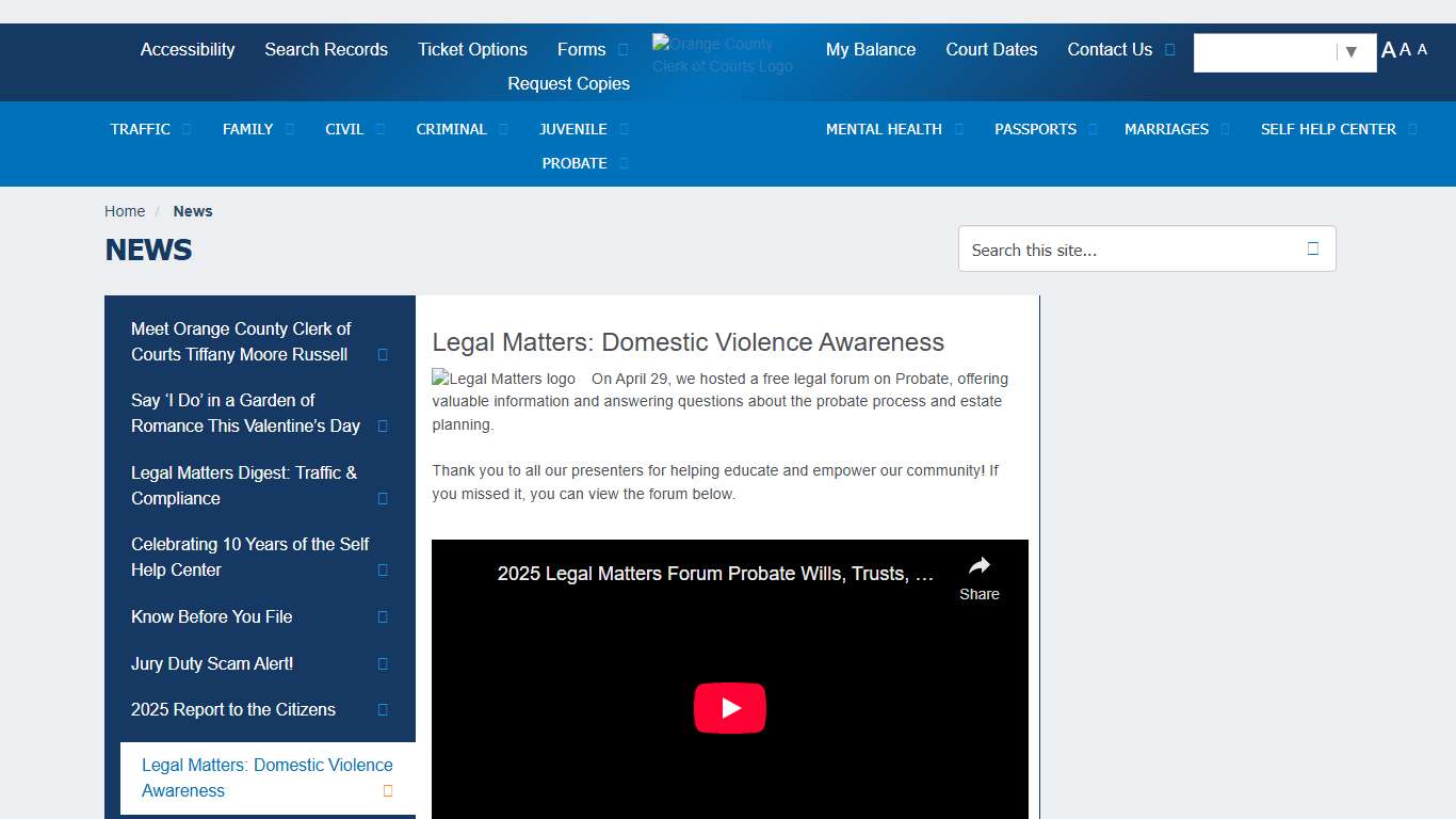 My Orange Clerk Home