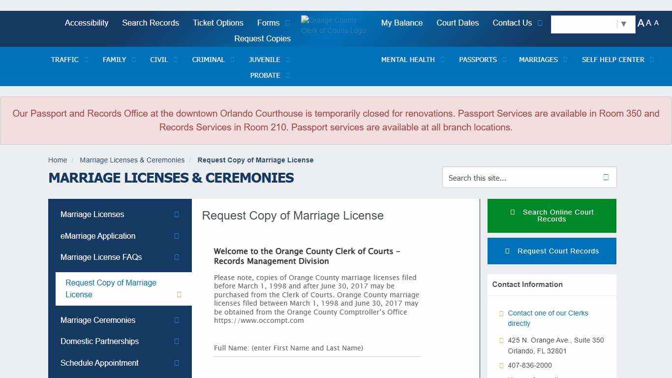 My Orange Clerk Home